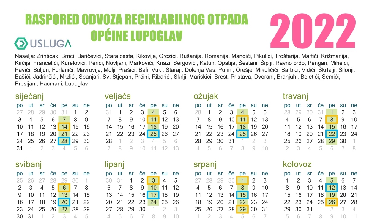 Raspored odvoza za 2022jpg