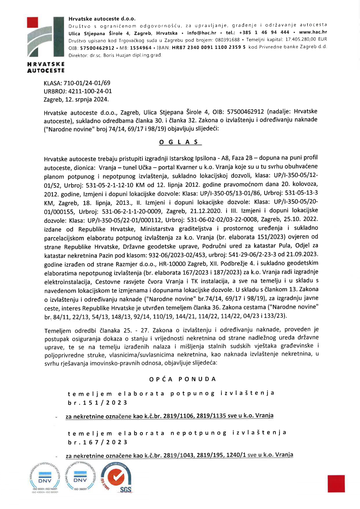 OGLAS k.o.Vranja potpuno i nepotpuno page 0001